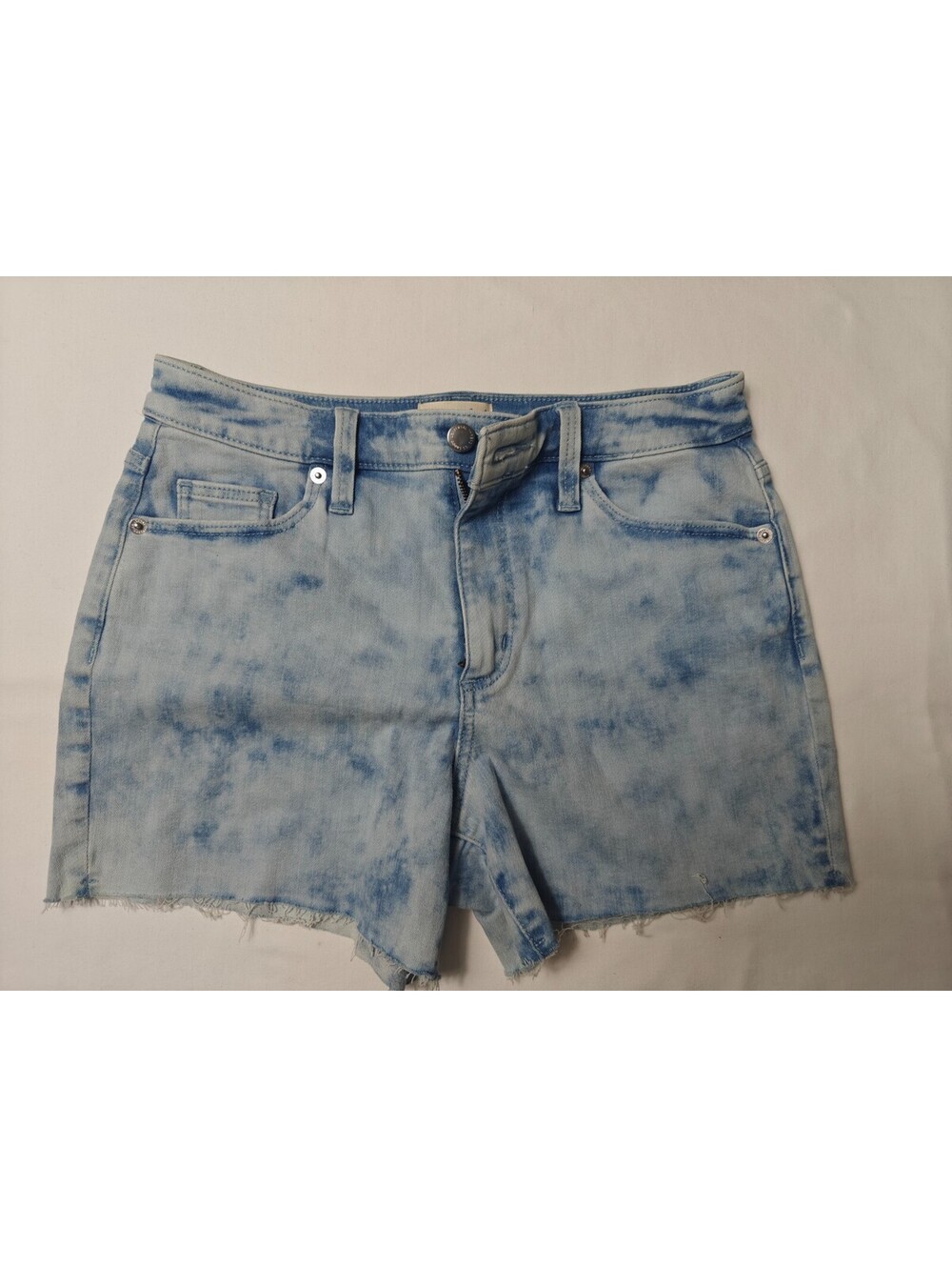 Universal Thread Jeans Shorts Womens 6/28R Blue Tie Dye High Rise Midi